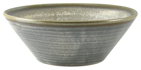 Terra Porcelain Matt Grey Conical Bowl 16cm