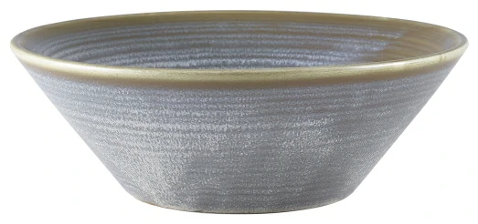 Terra Porcelain Matt Grey Conical Bowl 19.5cm