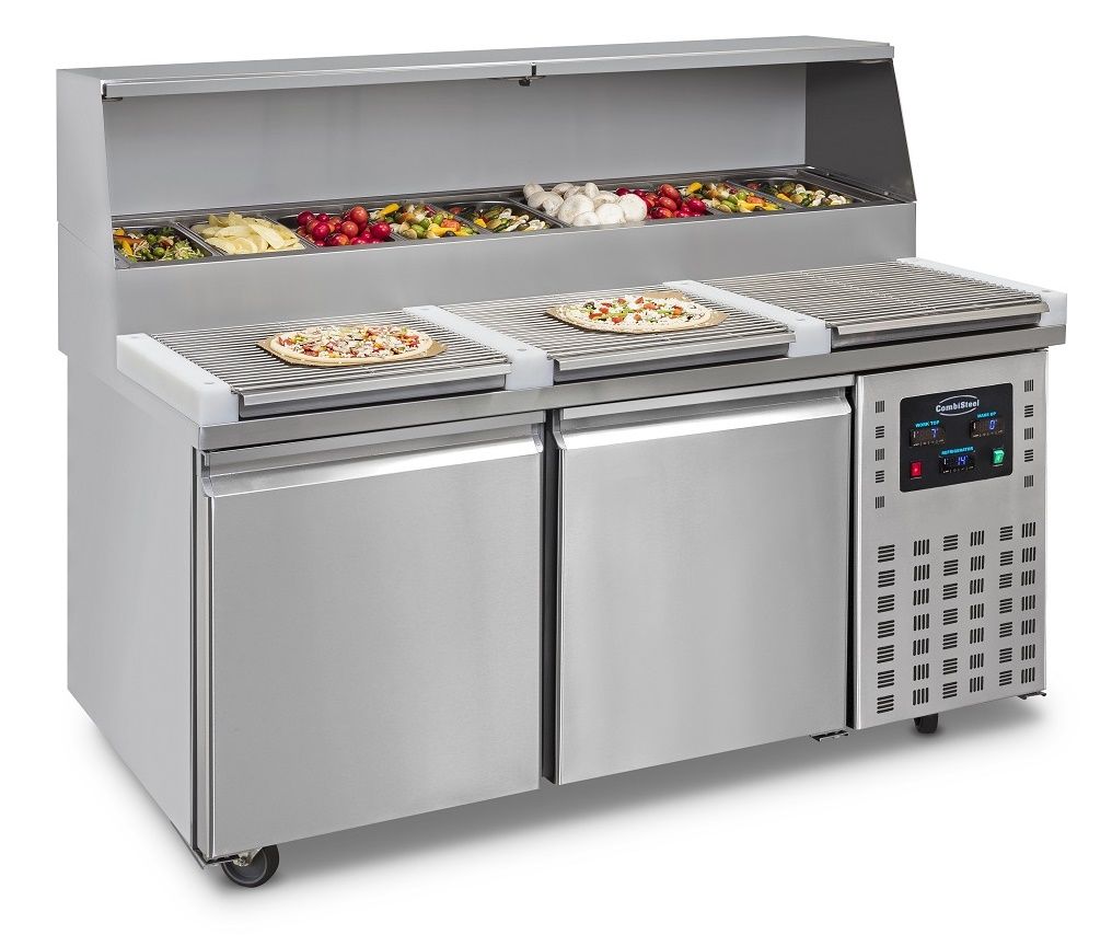 CombiSteel Pizza Preparation Counter 2 Doors Aisi 304