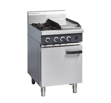 Cobra CR6C - 600mm Two Burner / Griddle Gas Range Static Oven