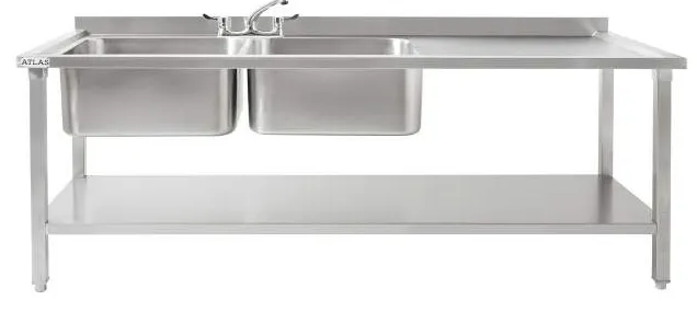 Atlas DBRD1800 Stainless Steel Double Bowl Sink