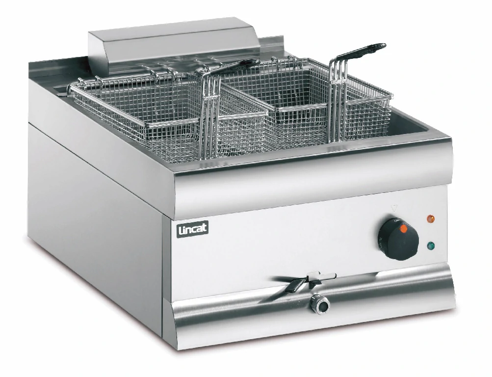 DF49 - Lincat Silverlink 600 Electric Counter-top Single Tank Fryer - 2 Baskets - W 450 mm - 9.0 kW