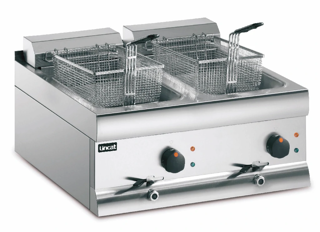 Lincat Silverlink 600 Electric Counter-top Twin Tank Fryer - 2 Baskets - W 600 mm - 2 x 3.0 kW