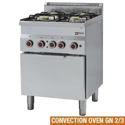 Diamond G60/4BFEV6 Floor Standing Gas 4 Burner with GN 2/3 Oven