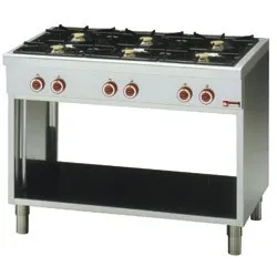 Diamond G65/6BP11-EC Floor Standing Gas 6 Burner Range on Open Base