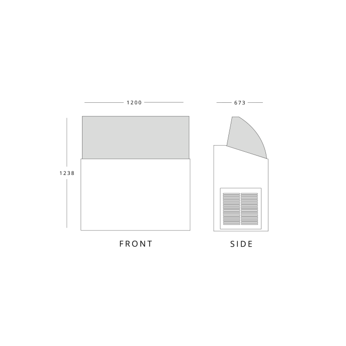 MONDIAL ELITE GRADED-00413 ESKIMO6 Eskimo Ice Cream Display 1200mm Wide