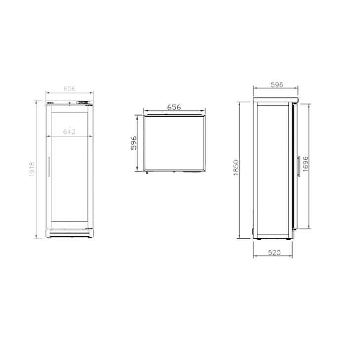 INFRICO GRADED-00098 EVV100 Upright Single Door Wine Cellar (100 bottles)