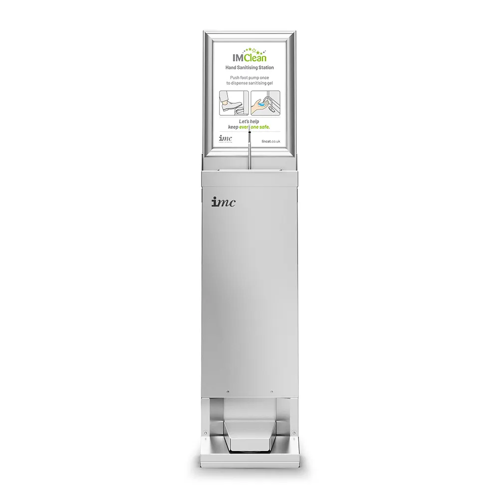 F63/251 - IMC IMClean Junior Reduced Height Mobile Hand Sanitising Station