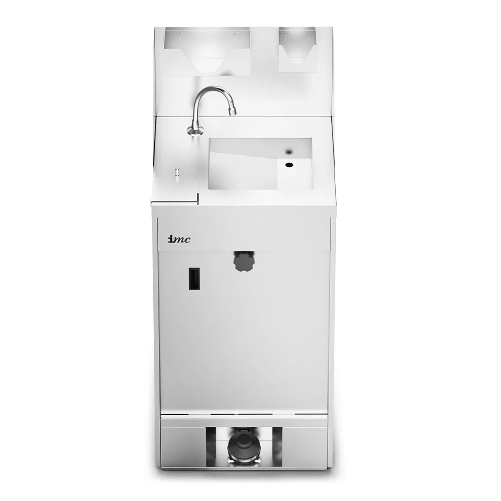 F63/502 - IMC IMClean High Capacity Mobile Hand Wash Station with Splashback, Soap & Paper Towel Holder