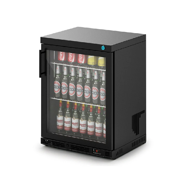 IMC Ventus V60 Single Glass Door Display Bottle Cooler Black