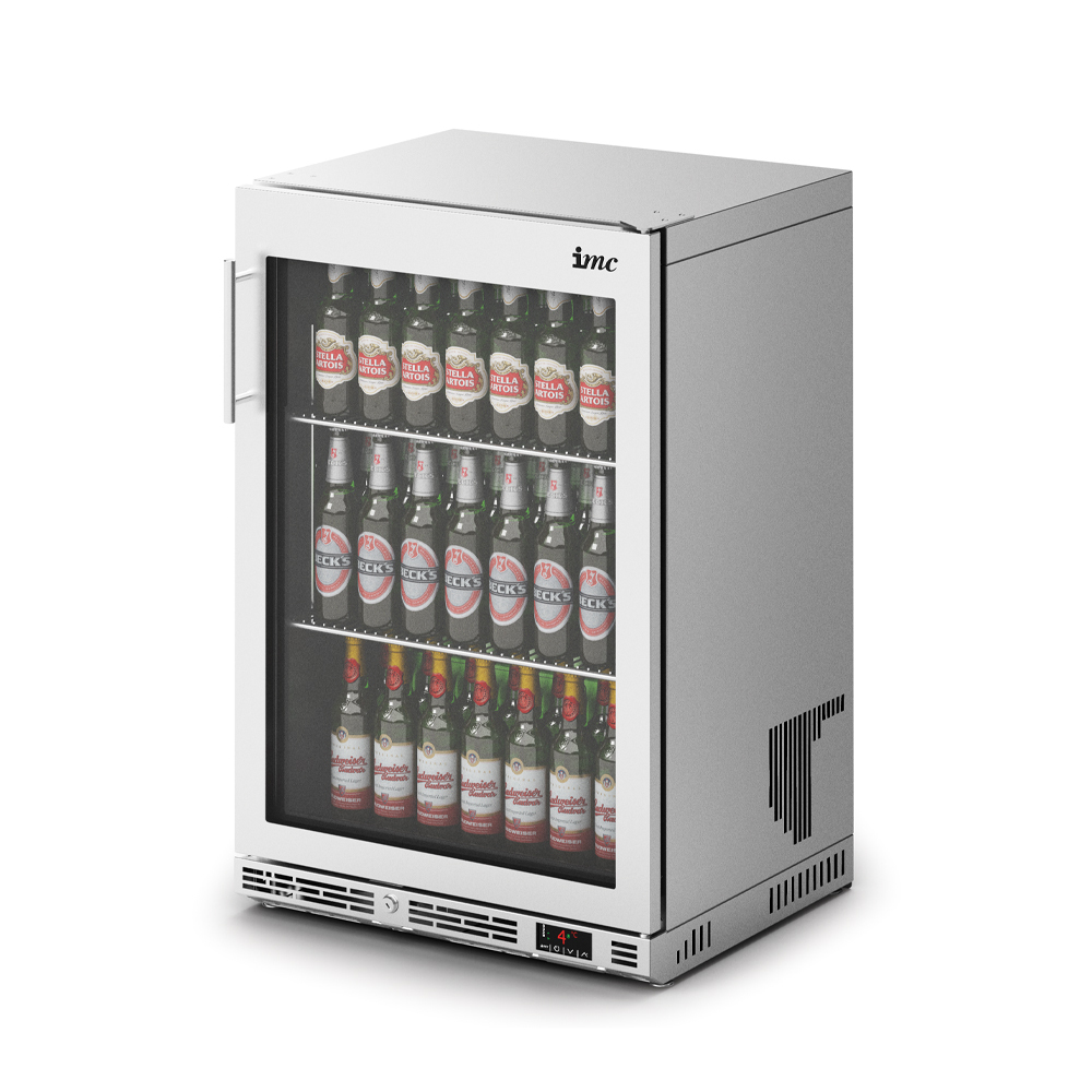 IMC Ventus V60 Single Glass Door Bottle Cooler Stainless Steel