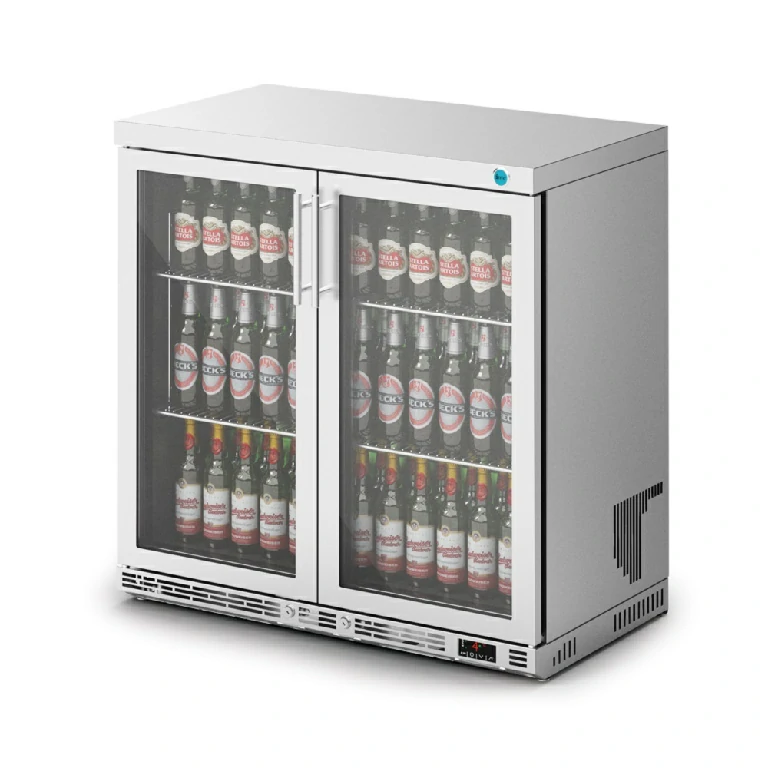 IMC Ventus V90 Glass Door Bottle Cooler Stainless Steel