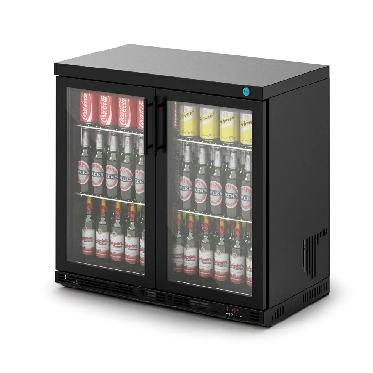 IMC Ventus V90 Double Glass Door Bottle Cooler Black