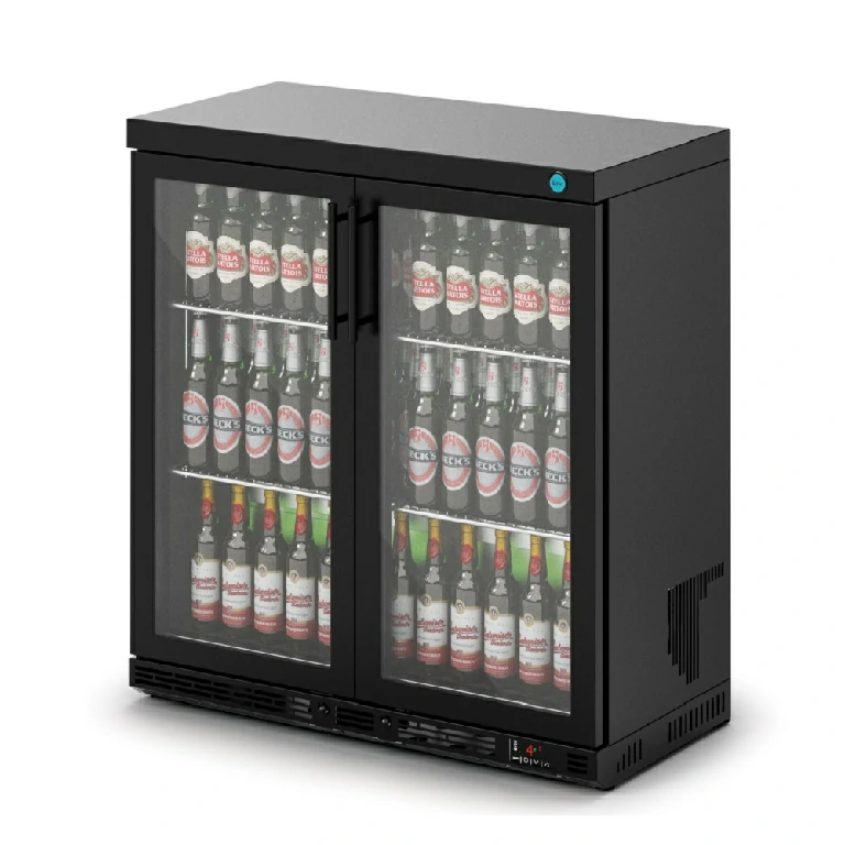 IMC Ventus V90 F76/253/B 2 Glass Door Display Bottle Cooler Black