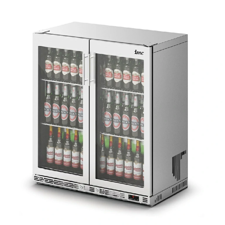 IMC Ventus V90 F76/270 Double Glass Door Bottle Cooler Stainless