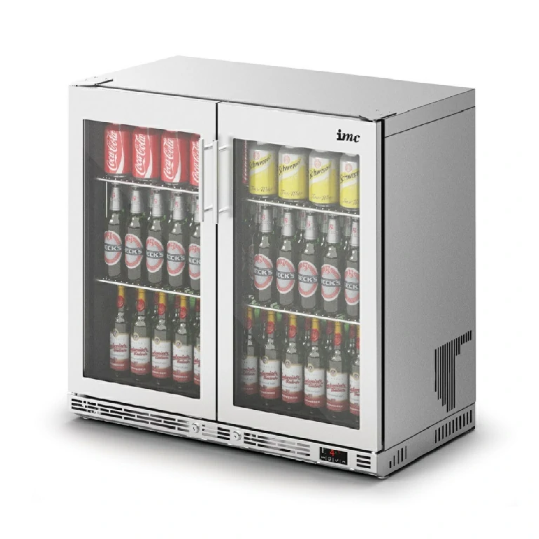 IMC Ventus V90 F76/271 Two Glass Door Bottle Cooler Stainless