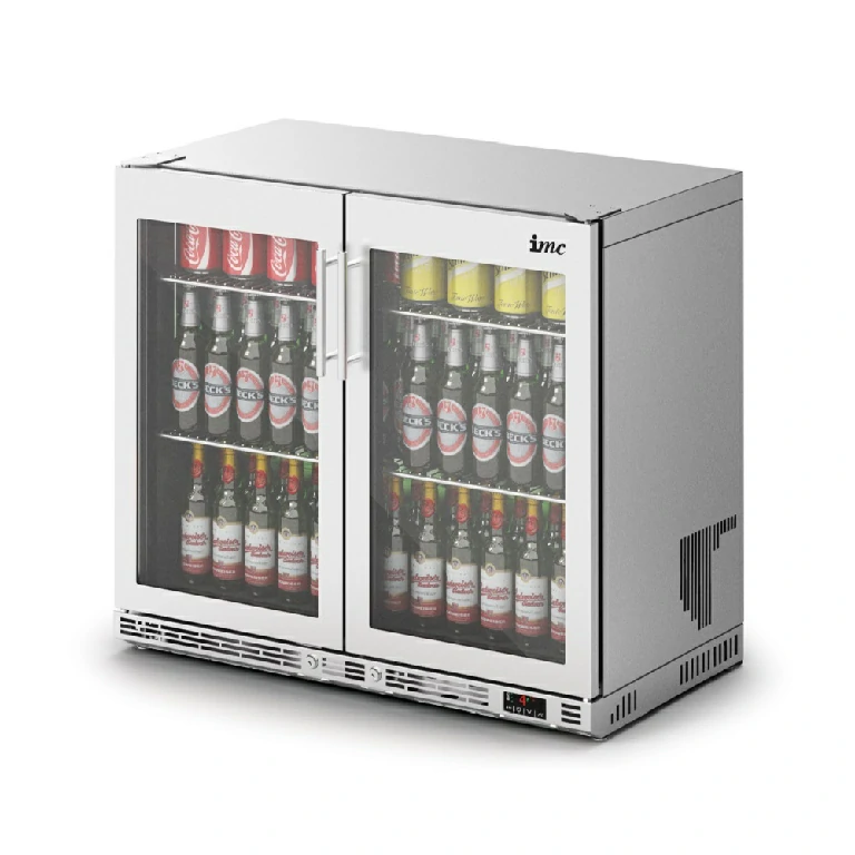 IMC Ventus V90 F76/272 Two Glass Door Bottle Cooler Stainless