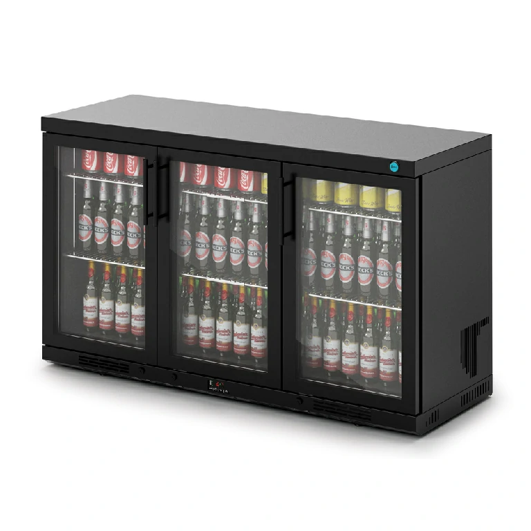 IMC Ventus V135 Three Glass Door Display Bootle Cooler Black