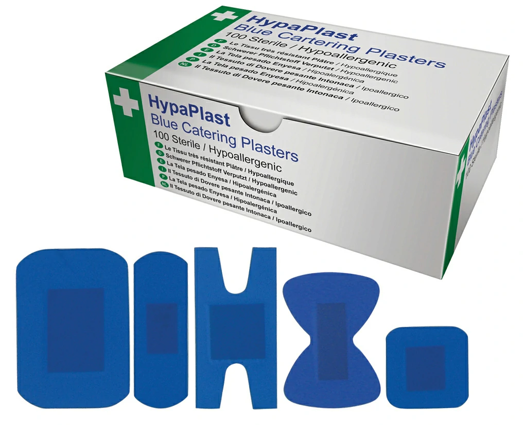 Blue Detectable Plasters Mix 5 Types Box 100