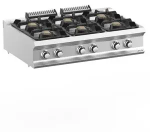 Domina Pro 700 FB77TXS Countertop Gas Cooker 4 Burners Top