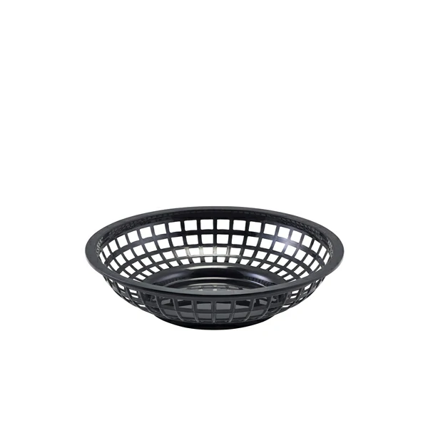 GenWare Round Fast Food Basket Black 20cm