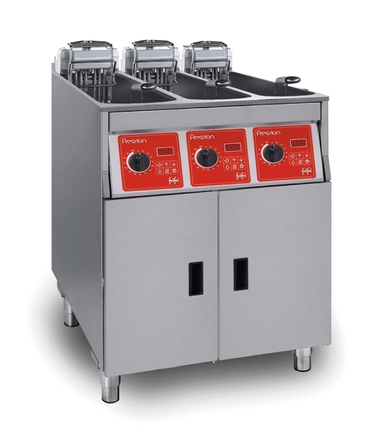 FriFri Precision 633 Electric Free-standing Triple Tank Fryer - 3 Baskets - W 600 mm - 3 x 9.0 kW