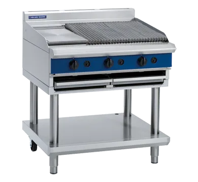 Blue Seal Evolution Series G593-LS - 450mm Gas Chargrill - Leg Stand