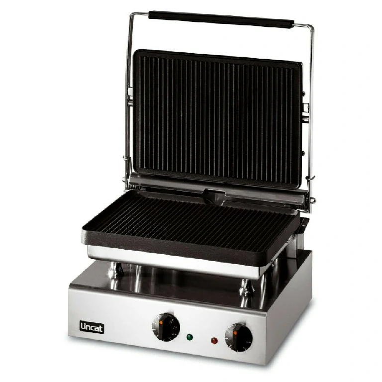 Lincat Lynx 400 Electric Counter-top Heavy Duty Panini Grill - Ribbed Upper & Lower Plates - W 395 mm - 3.0 kW