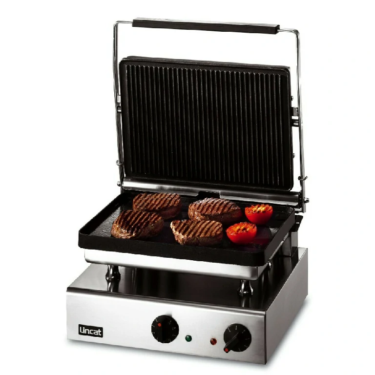 Lincat Lynx 400 Electric Counter-top Heavy Duty Ribbed Grill - Ribbed Upper & Smooth Lower Plates - W 395 mm - 3.0 kW