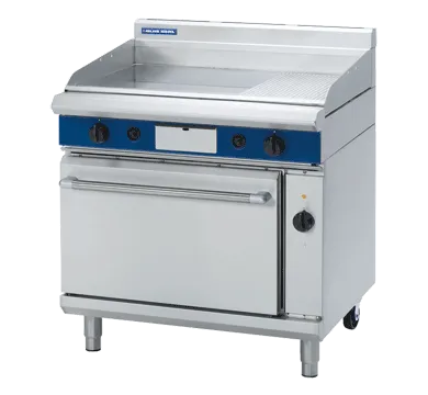 Blue Seal Evolution Series GPE56 - 900mm Gas Griddle Electric Convection Oven Range