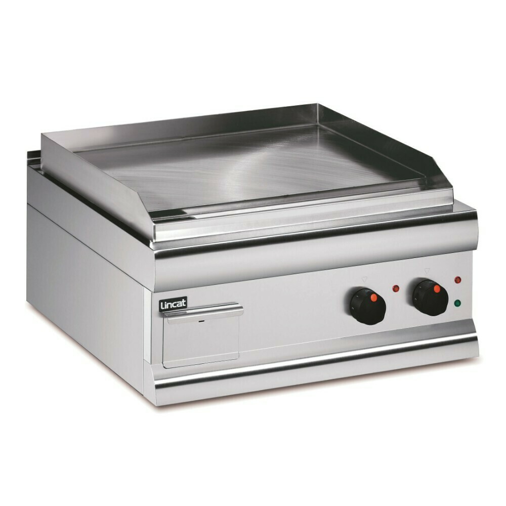 Lincat Silverlink 600 Electric Counter-top Griddle - Steel Plate - Twin Zone - Extra Power - W 600 mm - 5.6 kW