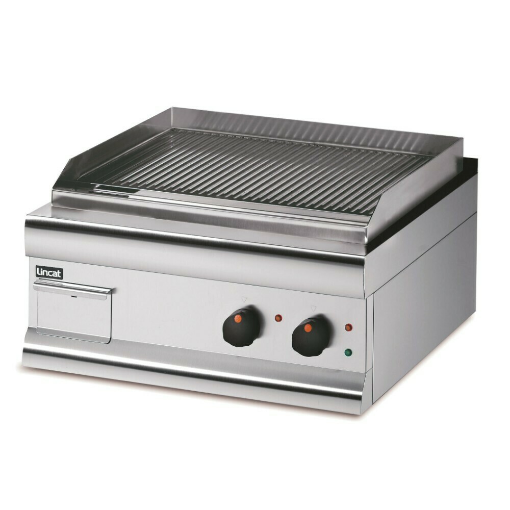 Lincat Silverlink 600 Electric Counter-top Griddle - Twin Zone - Fully-Ribbed Plate - W 600 mm - 4.0 kW