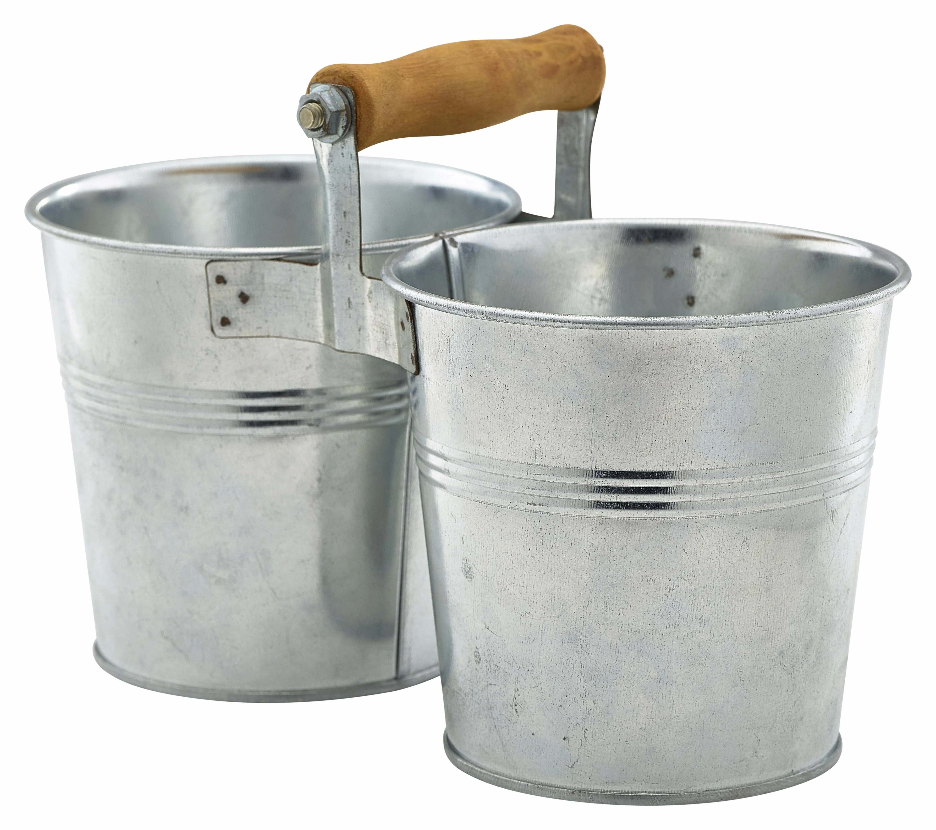 Galvanised Steel Combi Serving Buckets 12cm Dia