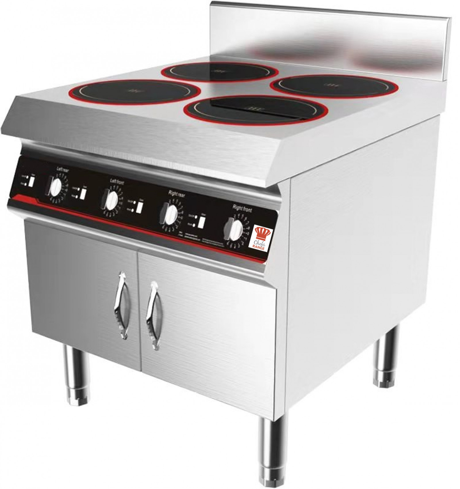 Chefsrange GXIH4-3B 80 Line Floorstanding 4 Ring Induction Hob - 4 X 3.0Kw Power