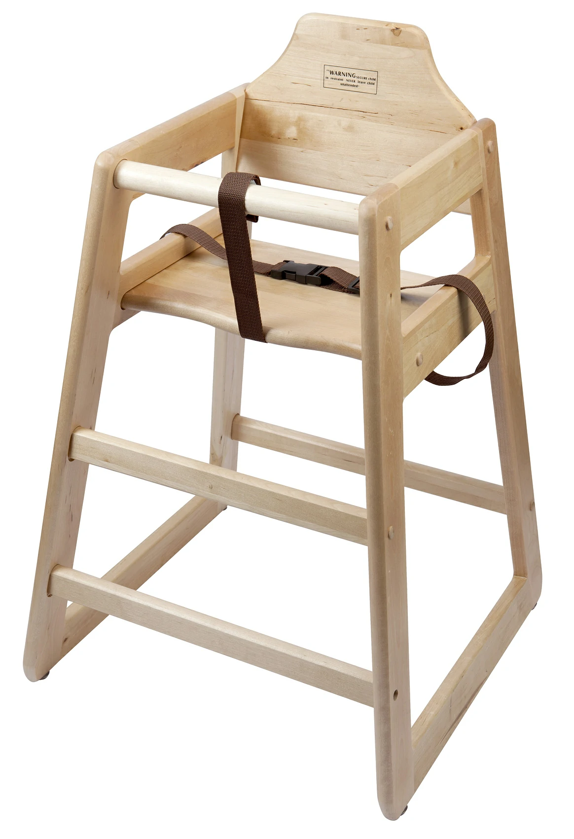 Wooden High Chair - Light Wood