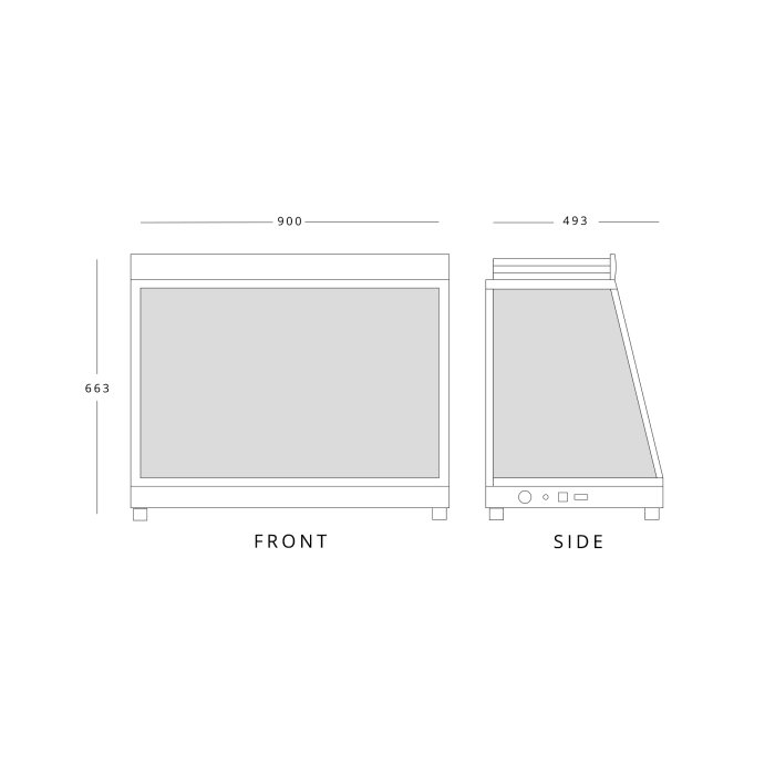 BLIZZARD GRADED-00354 HSS136 Counter Top Heated Merchandiser 136L