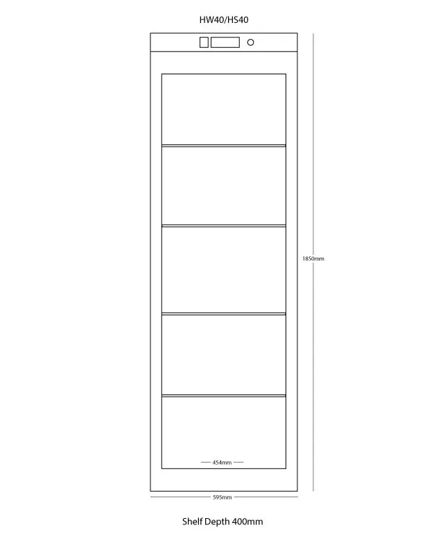 Blizzard HS40 Single Door Stainless Steel Refrigerator 320L