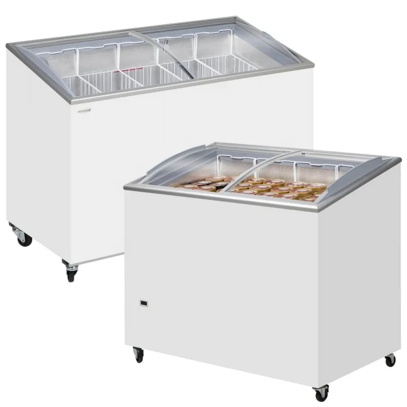 Tefcold IC-SCEB Range Sliding Curved Glass Lid Chest Freezer