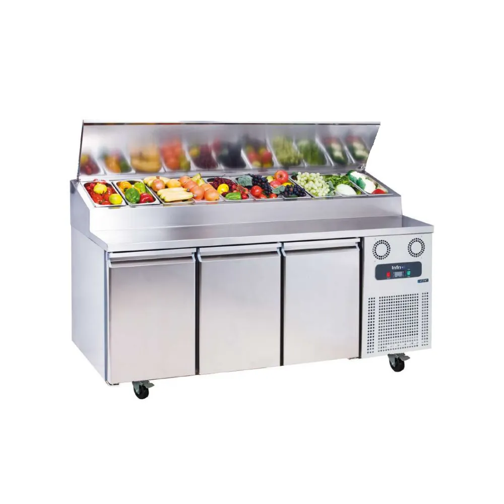 Professional 3 Door Ingredients Preparation Table