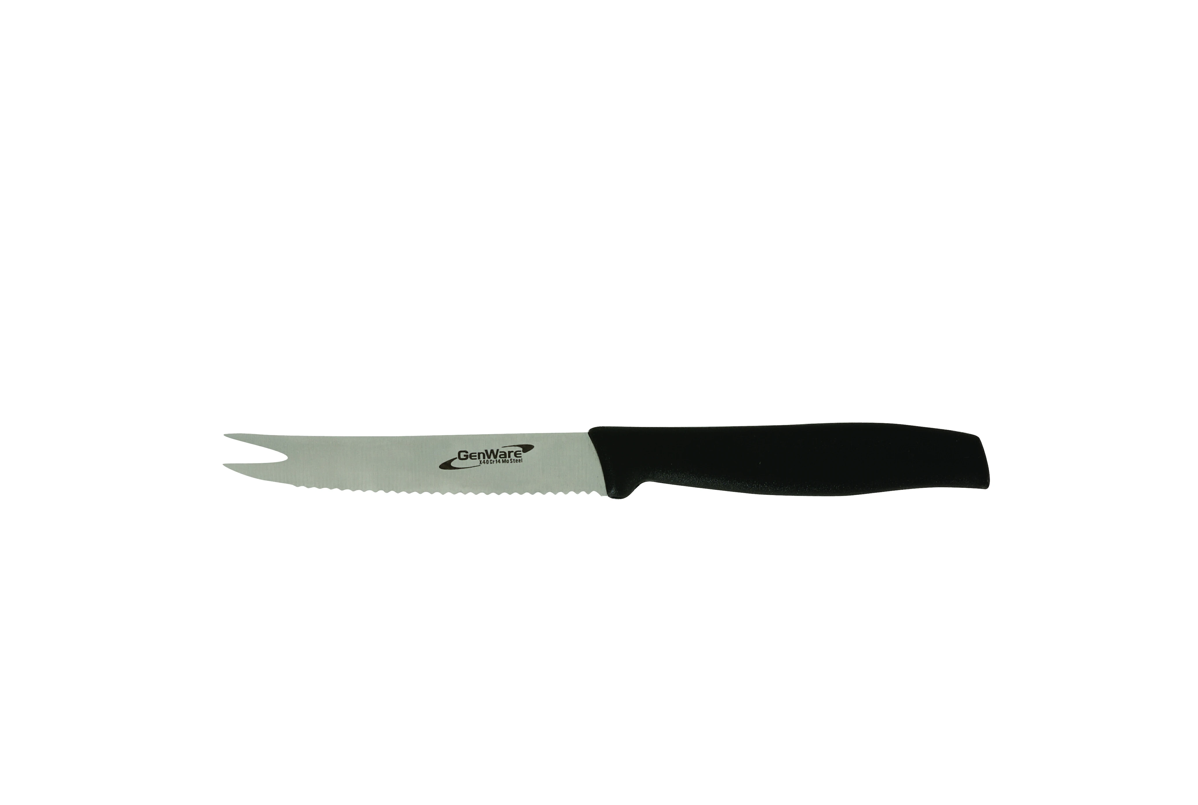 Genware 4" Bar Knife (Serrated) W/ Fork End