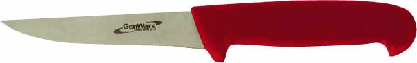 Genware 5" Rigid Boning Knife Red