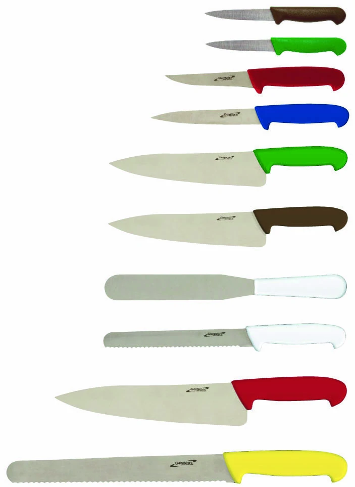 10 Piece Colour Coded Knife Set + Knife Case