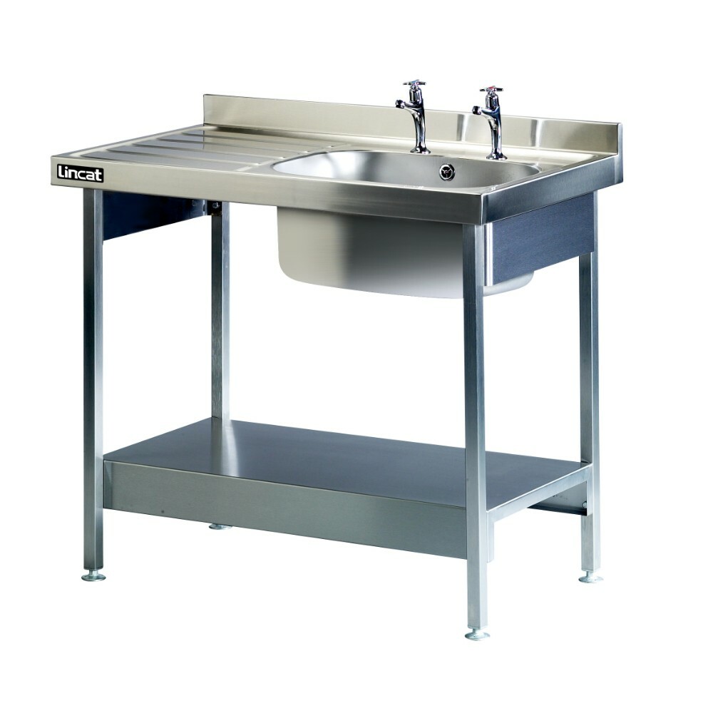 Lincat Built-in Sink Unit - Single Sink - Left-Hand Drainer - W 1000 mm