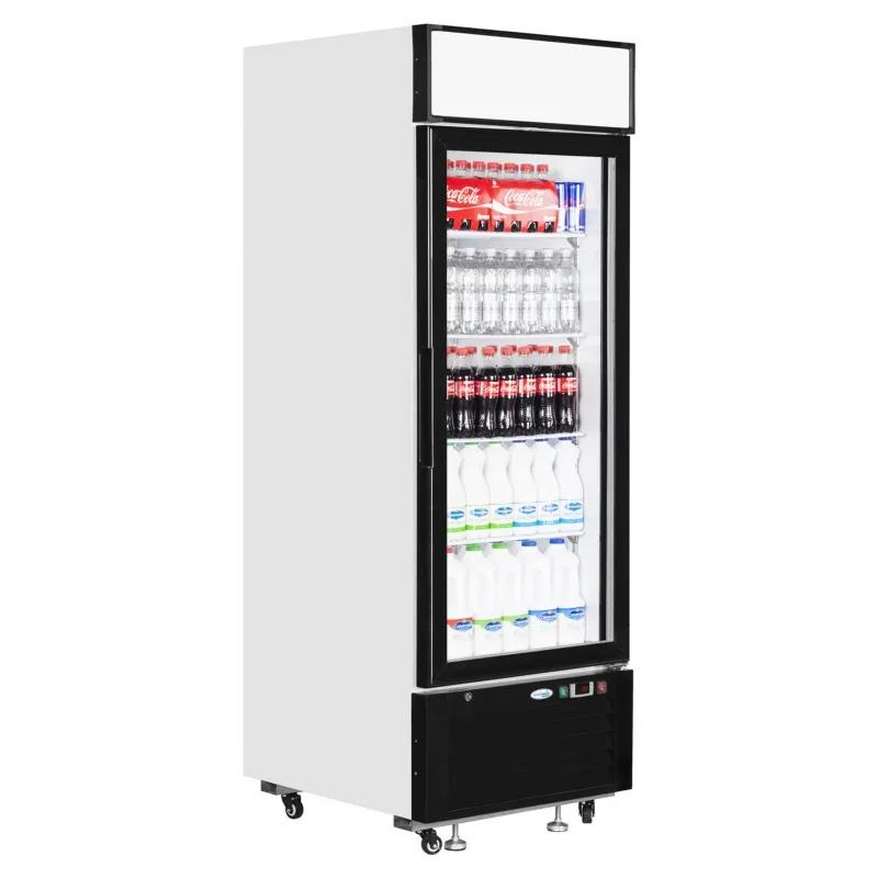 Interlevin LGC2500 White Glass Door Display Fridge