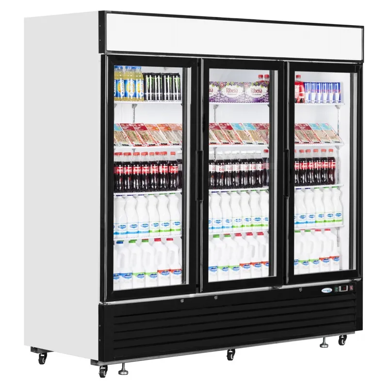 Interlevin LGC7500 White Glass Door Display Fridge