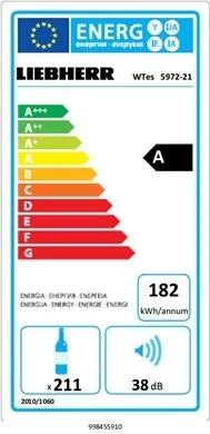 Liebherr WTES5972 Glazed Stainless Steel Wine Cooler 593 Litres