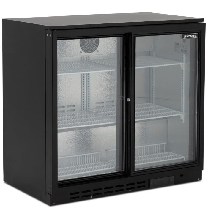 BLIZZARD Double Sliding Door Low Height Bar Bottle Cooler