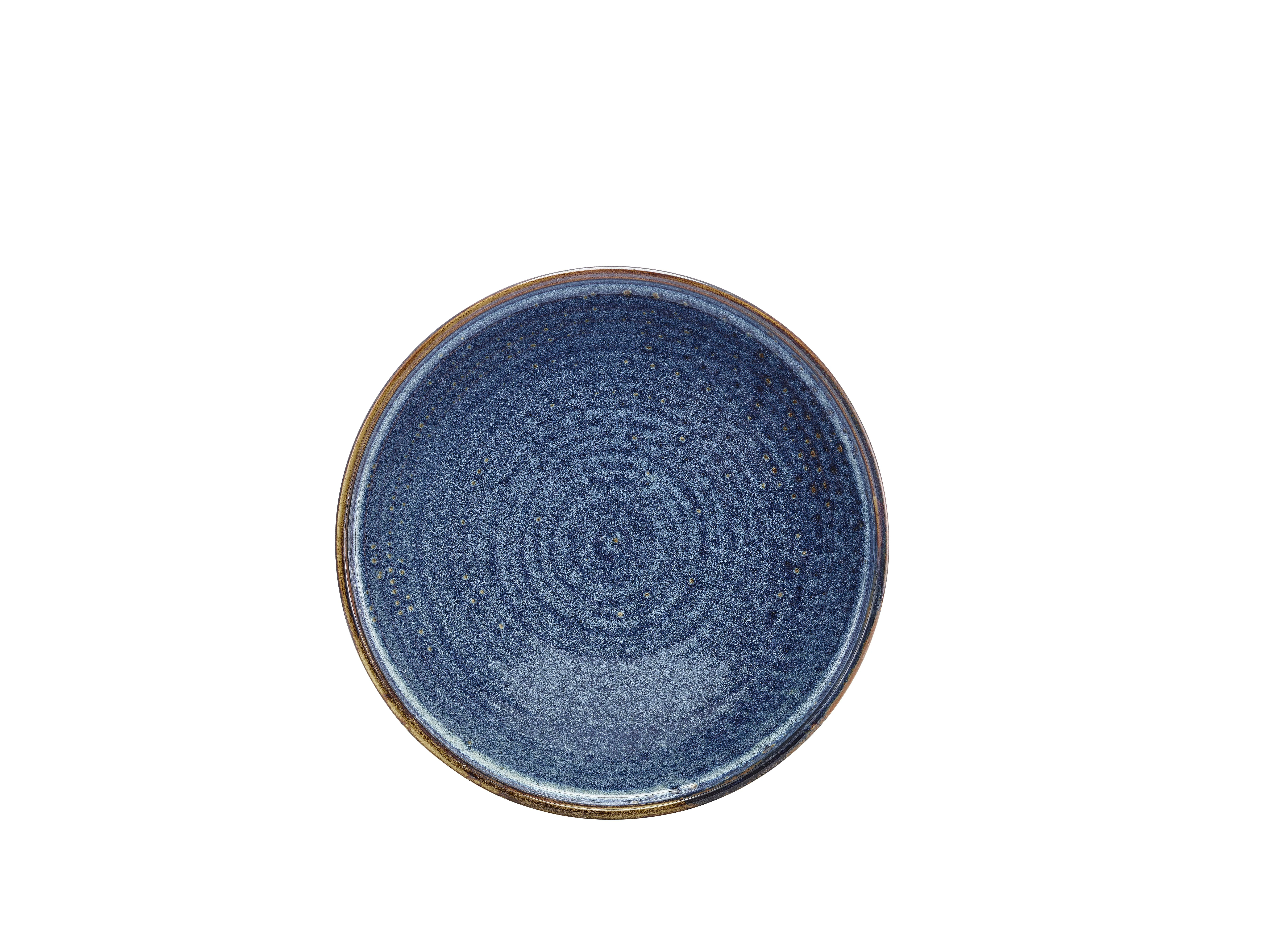 Terra Porcelain Aqua Blue Low Presentation Plate 21cm