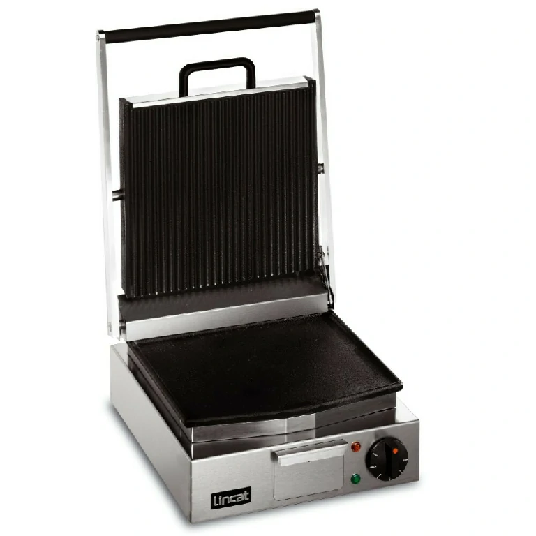 Lincat Lynx 400 Electric Counter-top Single Ribbed Grill - Ribbed Upper & Smooth Lower Plates - W 310 mm - 2.25 kW