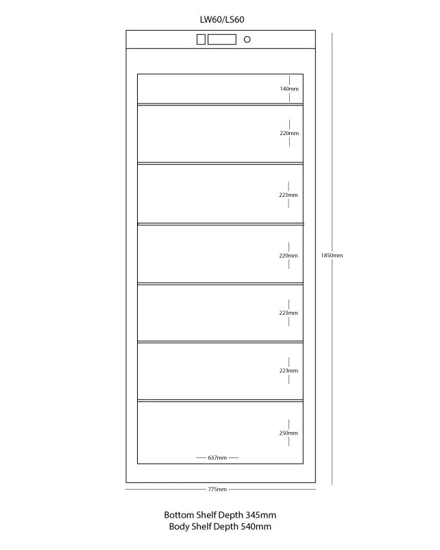 Blizzard LW60 Single Door White Laminated Freezer